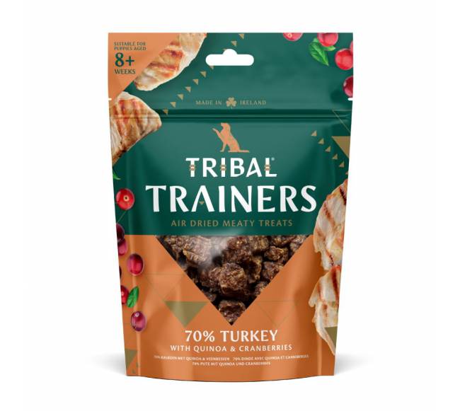 Kalakutienos ir spanguolių skanėstai dresūrai šunims „Turkey - Cranberry“, TRIBAL, 80g0