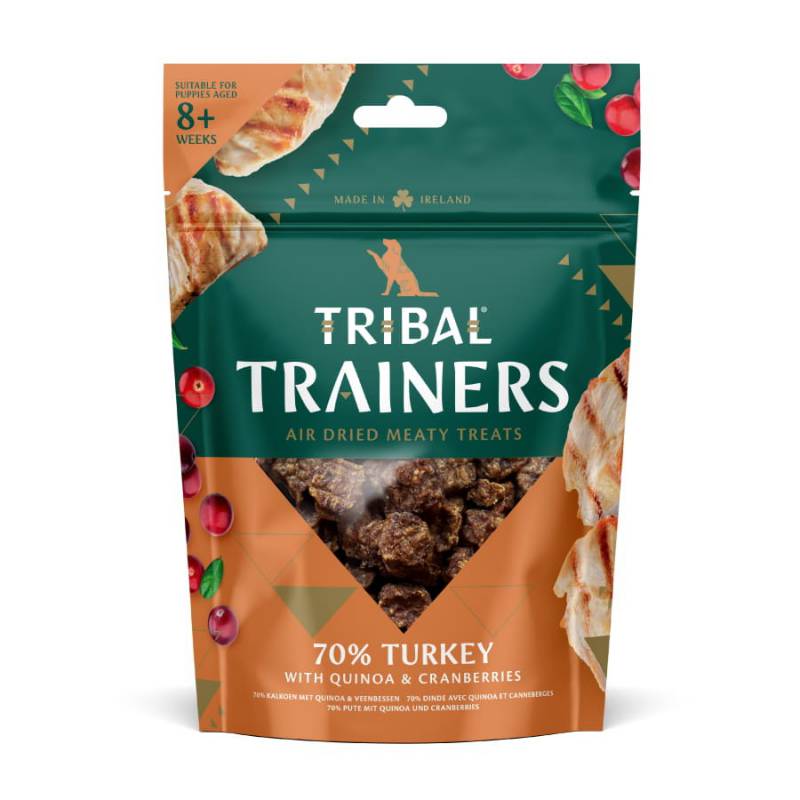 Kalakutienos ir spanguolių skanėstai dresūrai šunims „Turkey - Cranberry“, TRIBAL, 80g0