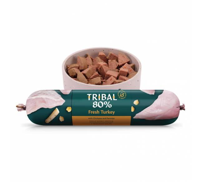 Gurmaniška dešra šunims su šviežia kalakutiena „Gourmet Sausage 80% Fresh Turkey“, TRIBAL6