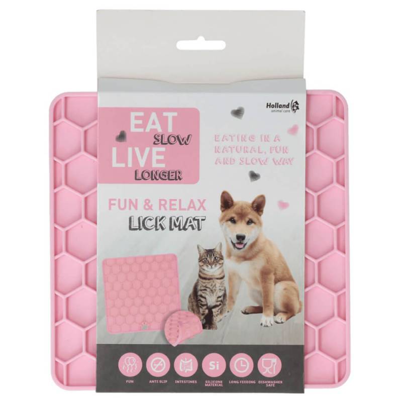 Laižymo kilimėlis šunims „Fun - Relax Lick Mat“, rožinis0