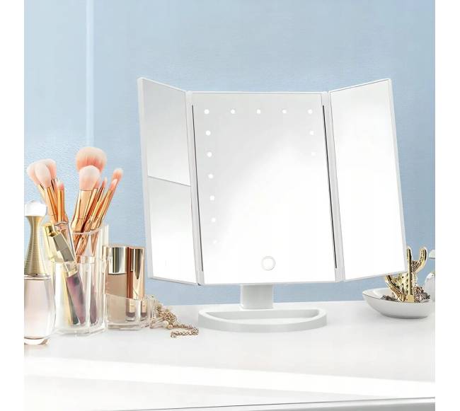LED makiažo veidrodis su padidinamu stiklu5