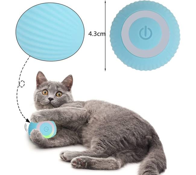Judantis interaktyvus savaime judantis kačių žaislas, mėlynas4
