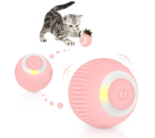 Interaktyvus savaime judantis kačių žaislas, rožinis0