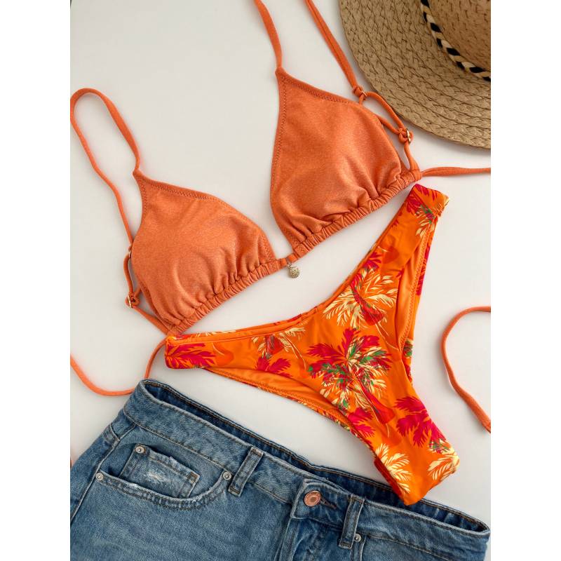 MrMiss Bikini maudymosi kostiumėlis METALLIC ORANGE MIX0