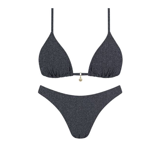 MrMiss Bikini maudymosi kostiumėlis METALLIC BLACK2