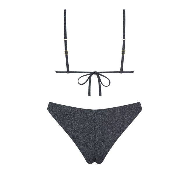 MrMiss Bikini maudymosi kostiumėlis METALLIC BLACK3