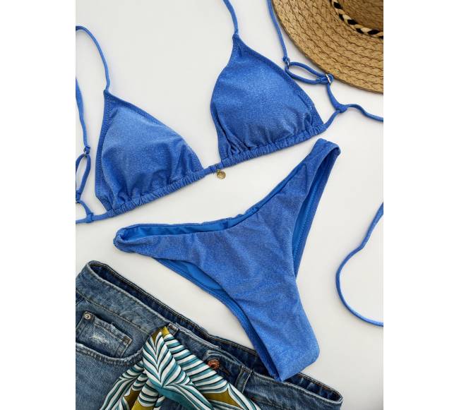 MrMiss Bikini maudymosi kostiumėlis METALLIC BLUE2