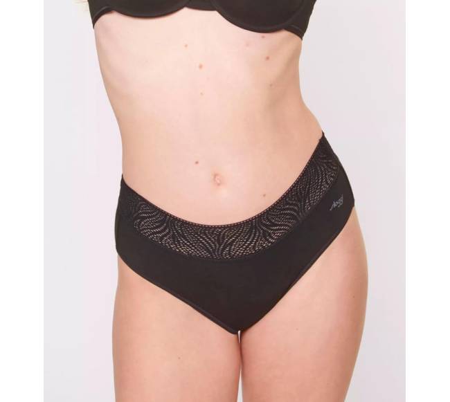 Sloggi Menstruacinės modalo kelnaitės PERIOD MEDIUM HIPSTER BLACK, vidutinio sugeriamumo0