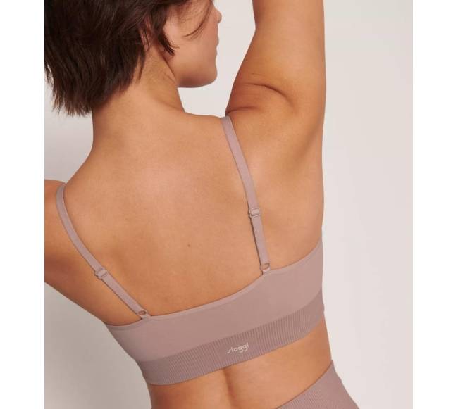 Sloggi Braletė su pakietinimu ir alavijo mikrokapsulėmis EVER INFUSED ALOE BRALETTE FOGGY MAUVE1