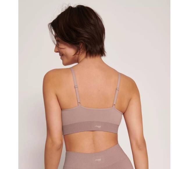 Sloggi Braletė su pakietinimu ir alavijo mikrokapsulėmis EVER INFUSED ALOE BRALETTE FOGGY MAUVE2