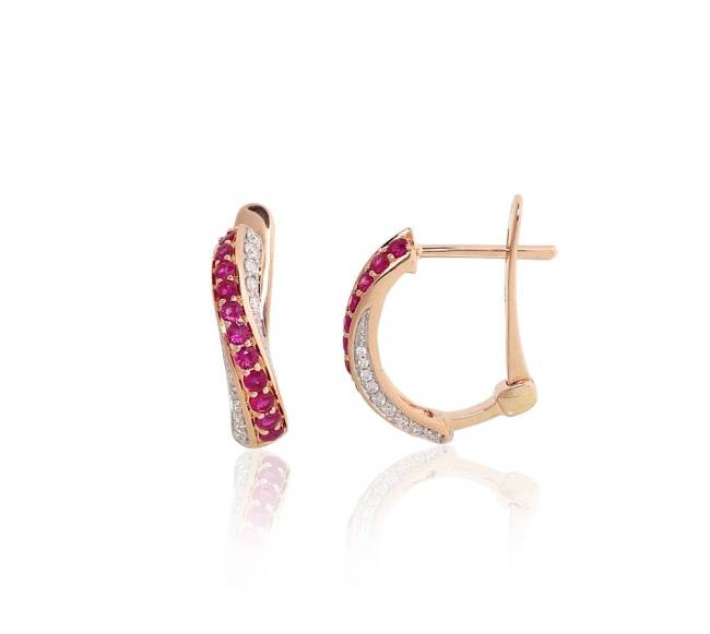 Auksiniai auskarai ant cilindrinės spynos0