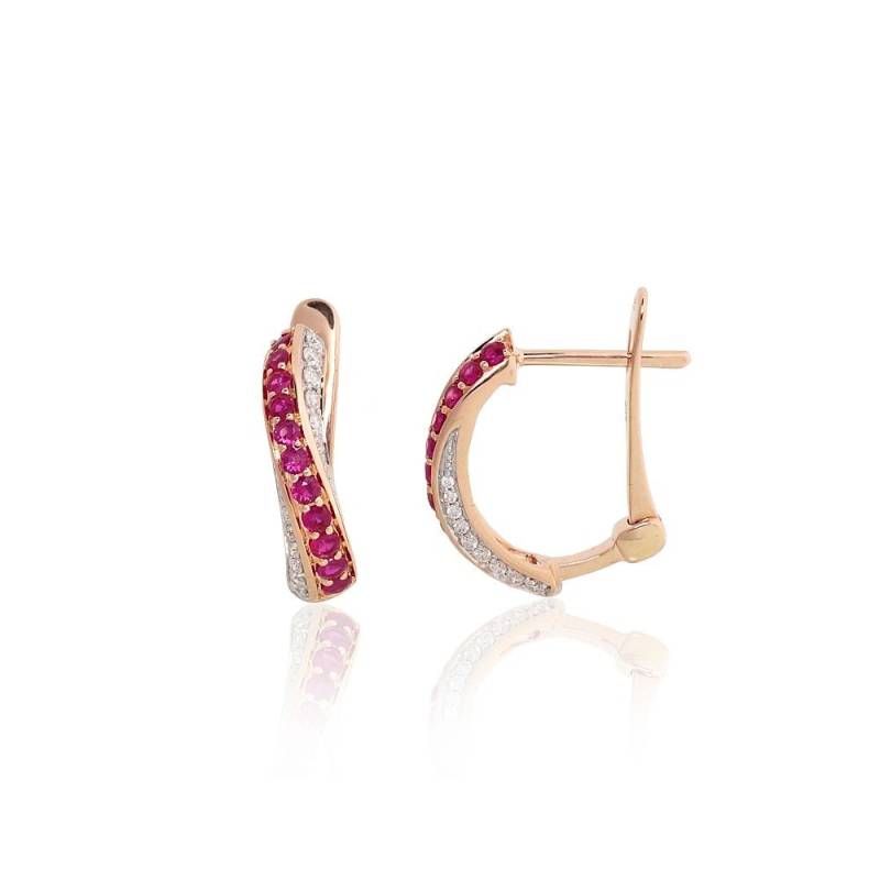 Auksiniai auskarai ant cilindrinės spynos0