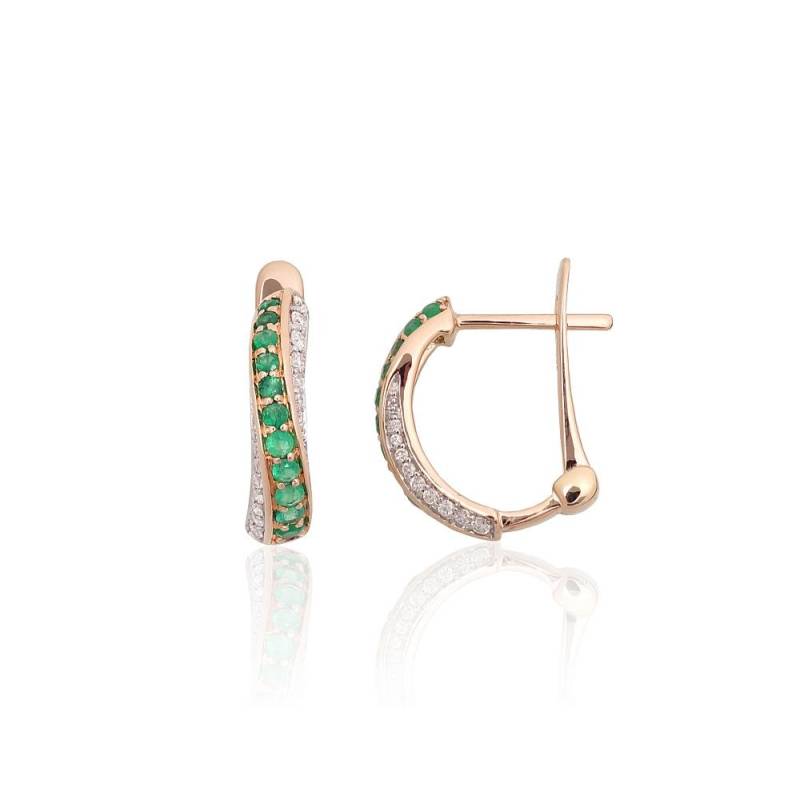 Auksiniai auskarai ant cilindrinės spynos0