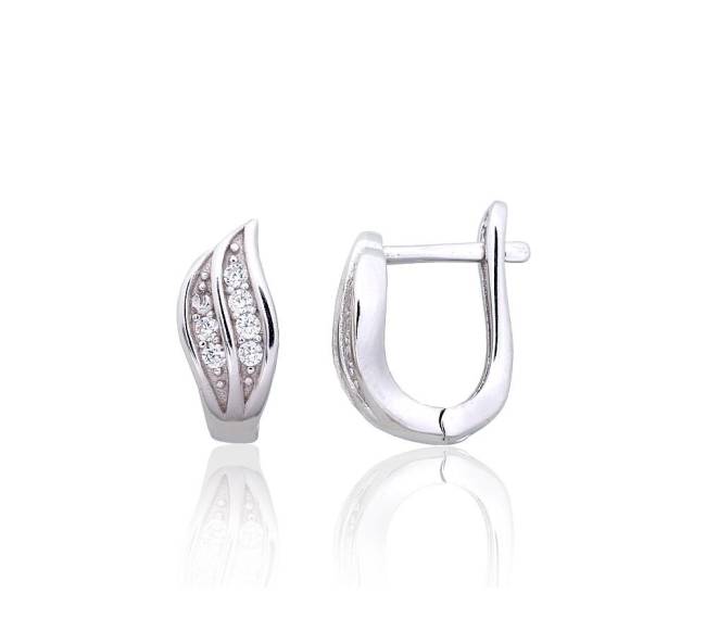 Sidabriniai auskarai ant cilindrinės spynos0