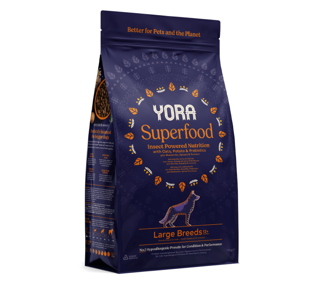 Sausas maistas suaugusiems didelių veislių šunims su vabzdžių baltymais – Yora Large Breed0