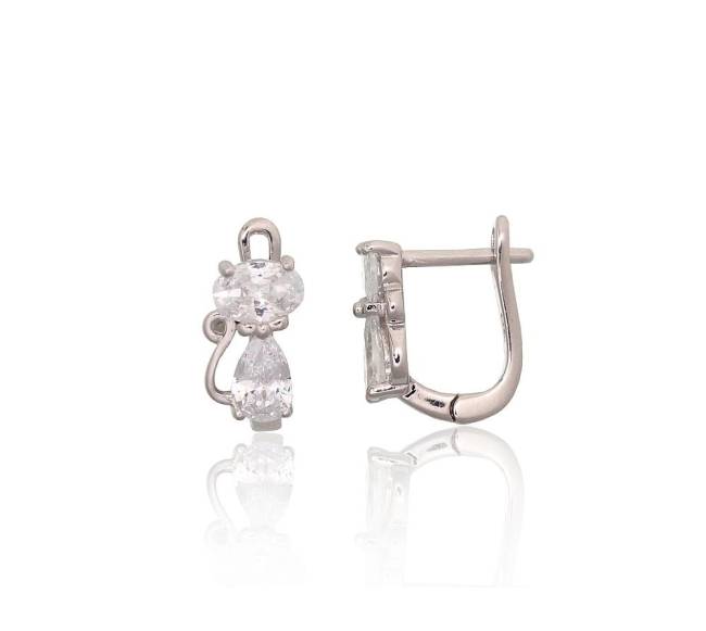 Sidabriniai auskarai ant cilindrinės spynos0