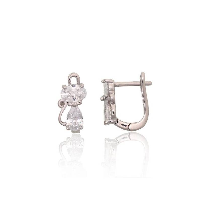 Sidabriniai auskarai ant cilindrinės spynos0