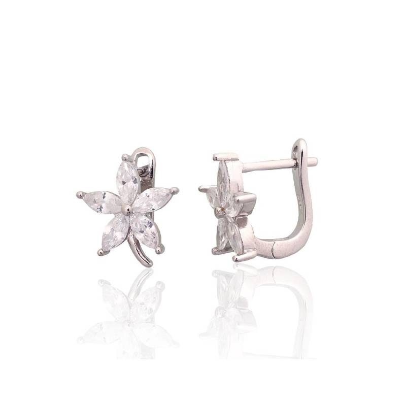 Sidabriniai auskarai ant cilindrinės spynos0