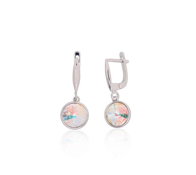 Sidabriniai auskarai ant cilindrinės spynos0