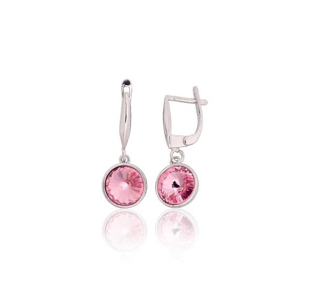 Sidabriniai auskarai ant cilindrinės spynos0