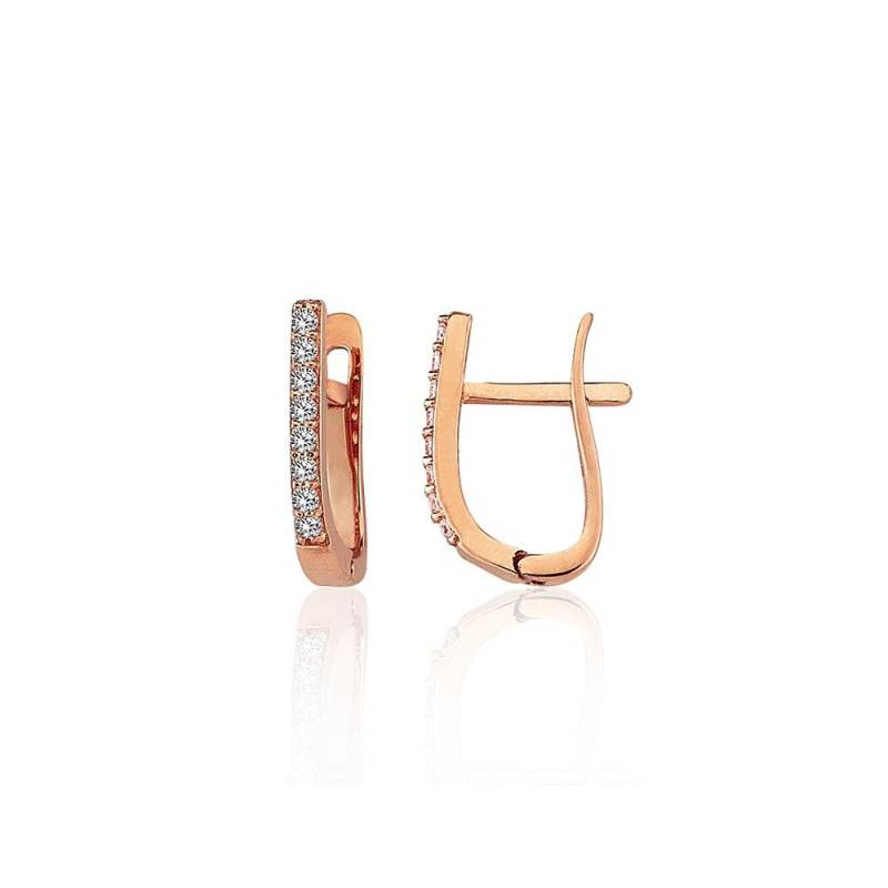 Auksiniai auskarai ant cilindrinės spynos0