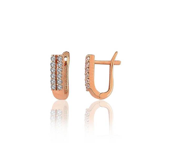 Auksiniai auskarai ant cilindrinės spynos0