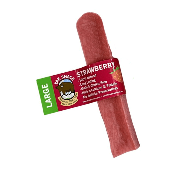 Jako sūris šunims su braškėmis, Yak Snack Strawberry, L dydis0