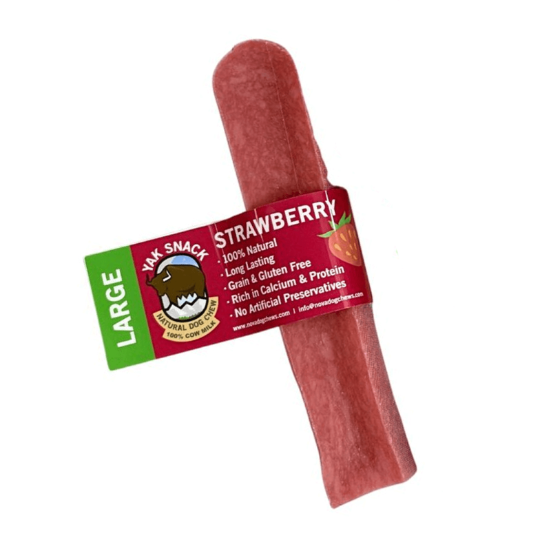 Jako sūris šunims su braškėmis, Yak Snack Strawberry, L dydis0