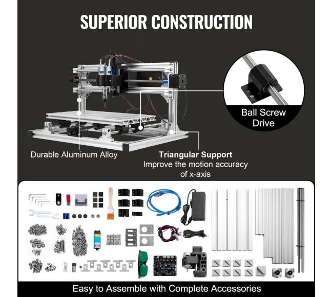 CNC 3018 staklių komplektas su lazeriu5