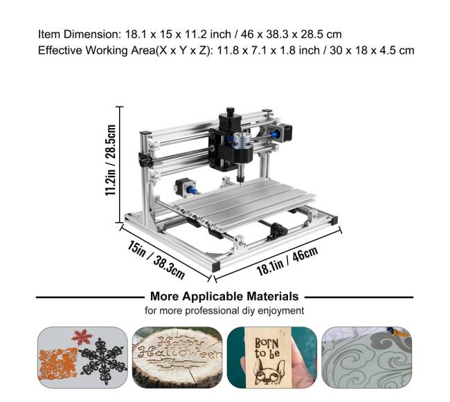 CNC 3018 staklių komplektas su lazeriu6