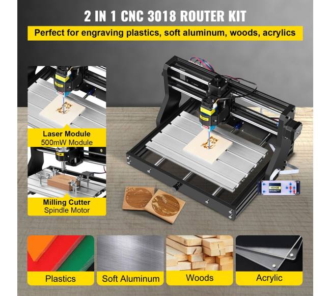 CNC 3018 pro 500mw mini lazerinis graviratorius1