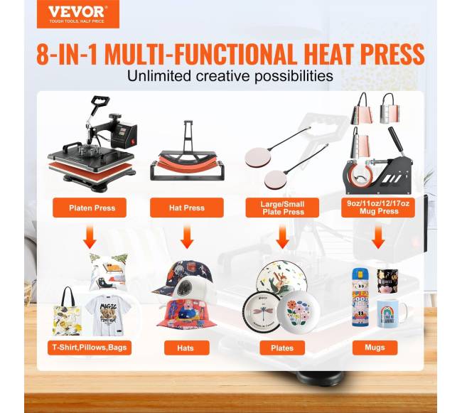 8 in 1 šilumos spaudimo presas 38x30cm1