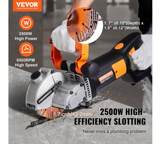 42 mm elektrinė sienų freza griovių pjovimo mašina 4800 W1