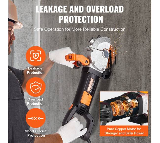 42 mm elektrinė sienų freza griovių pjovimo mašina 4800 W4