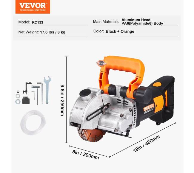 42 mm elektrinė sienų freza griovių pjovimo mašina 4800 W6