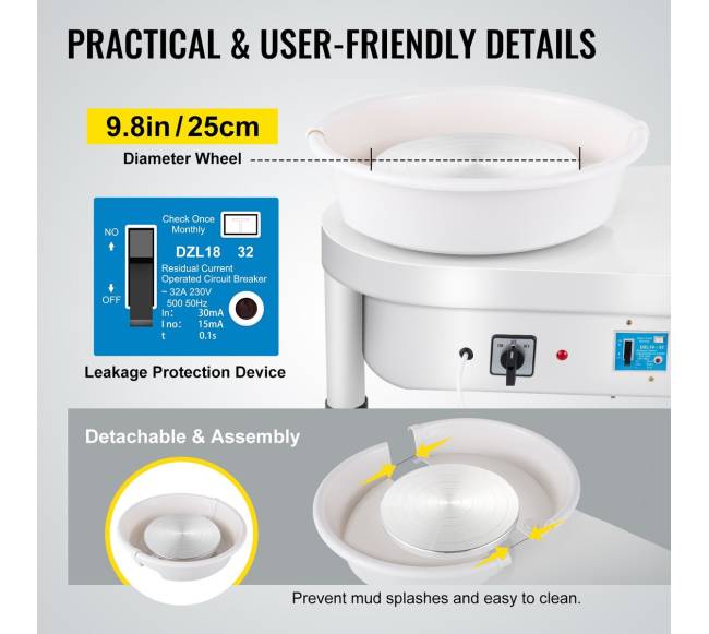 Elektrinis keramikos žiedimo ratas 25 cm3