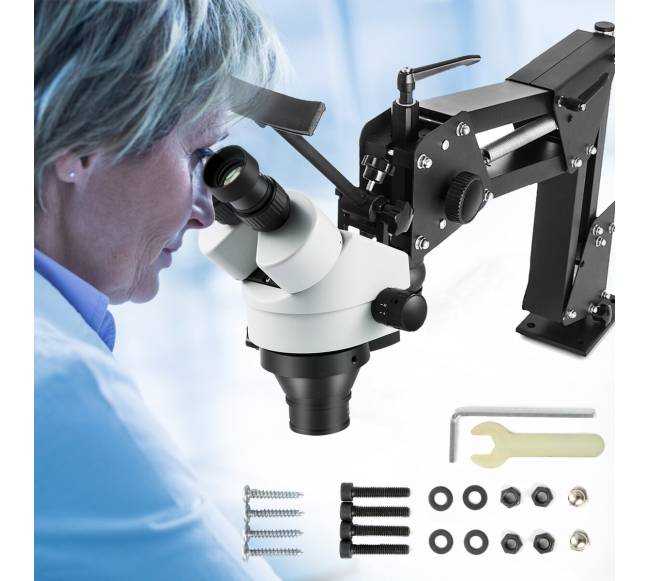 mikroskopas su 76 mm lęšiu ir spyruokliniu laikikliu10
