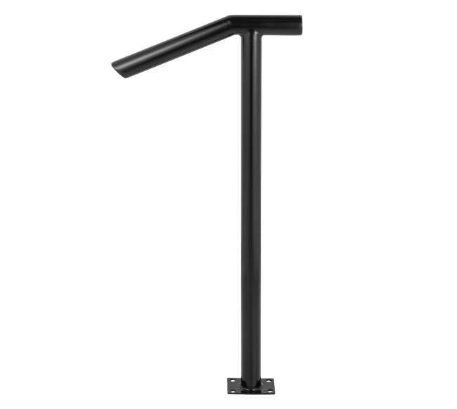 Apvalus metalinis turėklas laiptams lauke10