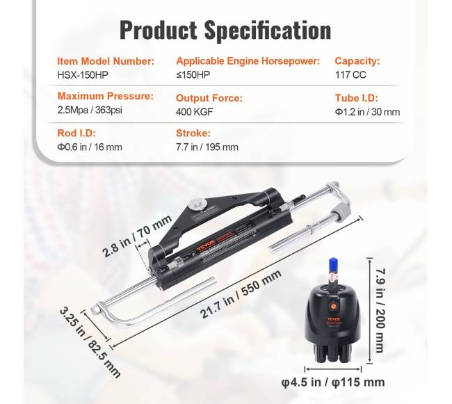 hidraulinė išorinė vairavimo sistema 150AG6