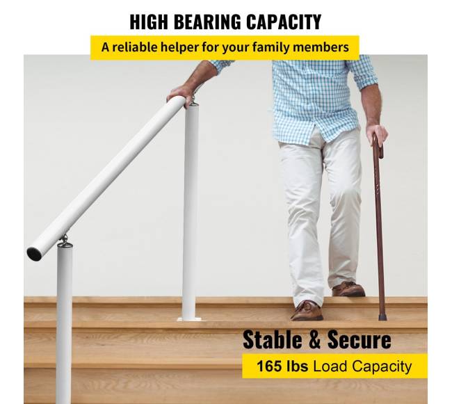 Lauko laiptų turėklai baltos spalvos3