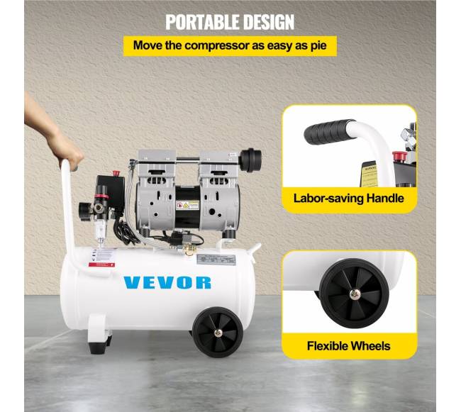 Nešiojamas oro kompresorius 25L, 115 PSI4