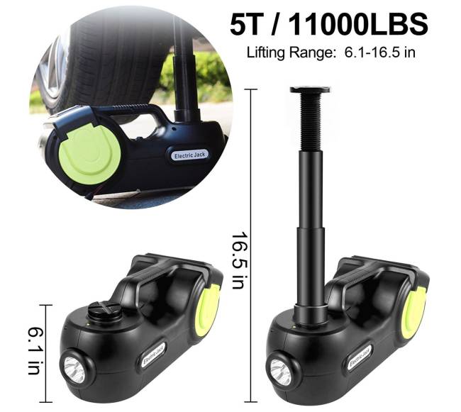 5 tonų elektrinis automobilio domkratas su raktu1