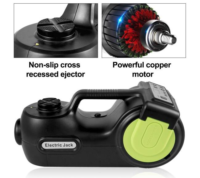 5 tonų elektrinis automobilio domkratas su raktu5