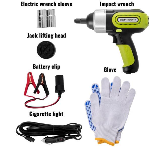 5 tonų elektrinis automobilio domkratas su raktu8