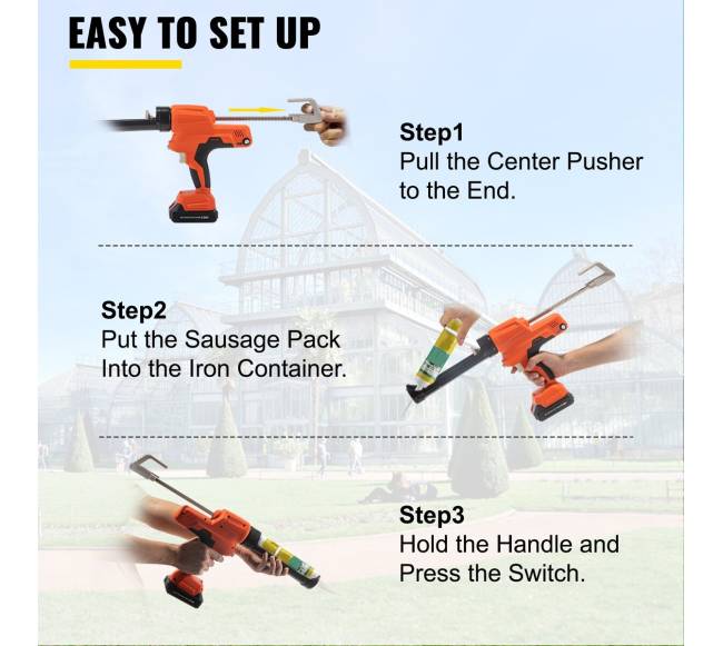 Vevor dešros pistoletas silikonui3