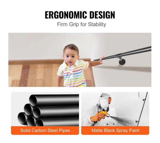 10FT ilginis turėklas su atrama4