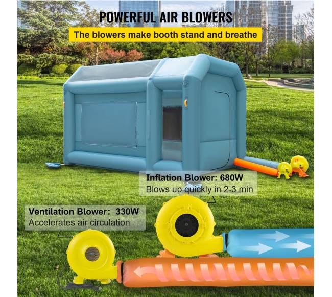 Pripučiama dažymo palapinė 4 m x 2,5 m5