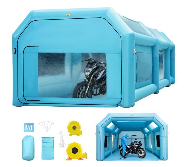 Nešiojama pripučiama dažymo kabina 6x3x2.5 m0