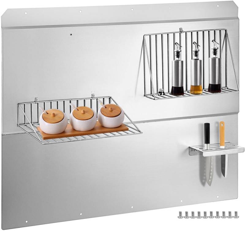 Nerūdijančio plieno sienelė su lentyna0