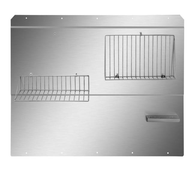 Nerūdijančio plieno sienelė su lentyna9